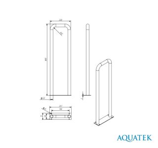 Поручень настенный Aquatek POR-0000006 хром